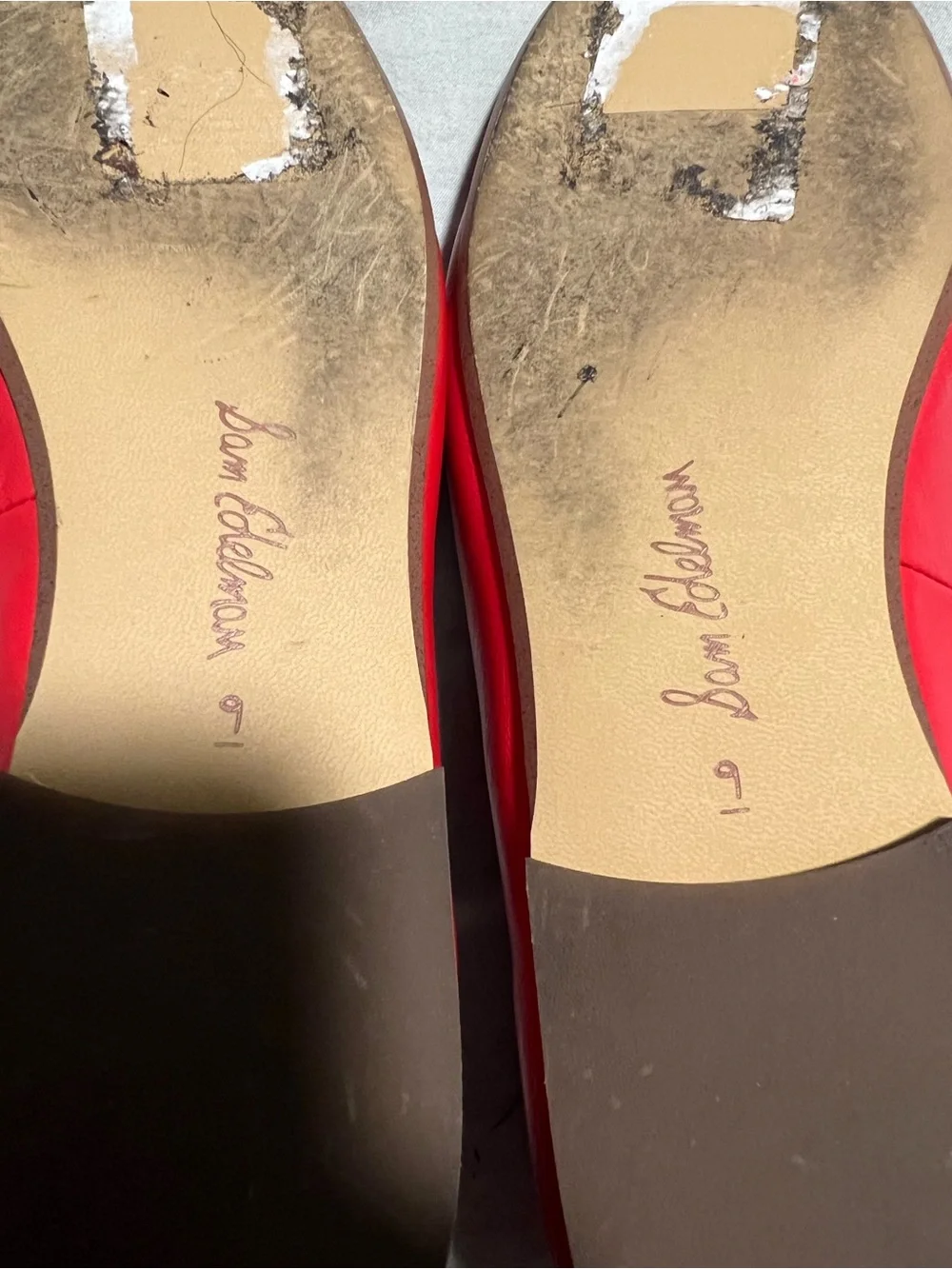 Sam Edelman Meadow Leather Ballet Flats Red Size 9 - Picture 4 of 4
